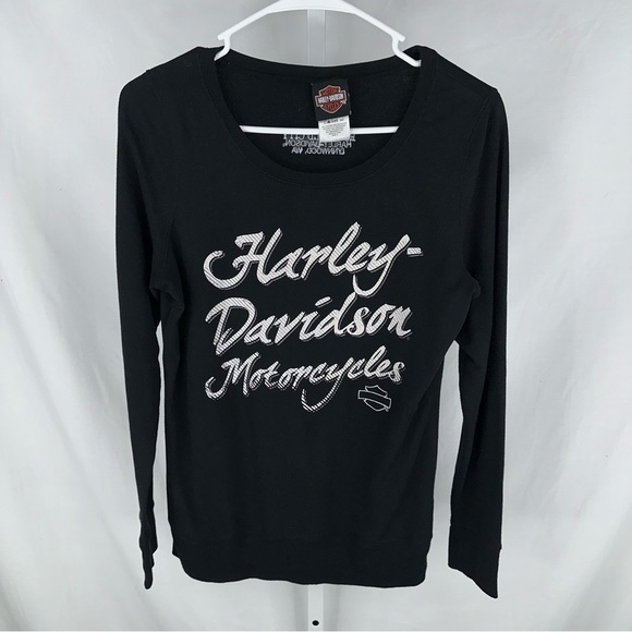 Harley-Davidson Tops - Harley Davidson Women’s Black Long Sleeve Shirt Emerald City Size S